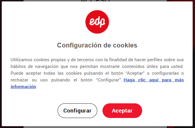 Configuración de cookies